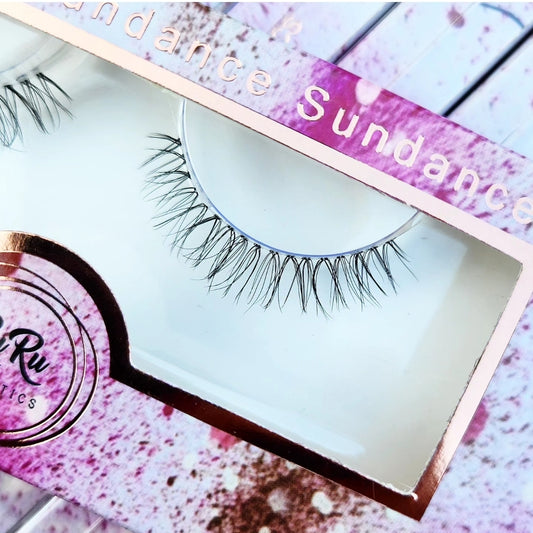 RuRu Cosmetics, clear band lashes, flexible and lightweight.